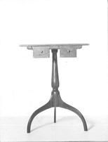 SA0634.2 - Photo of a small table with three legs and two drawers.